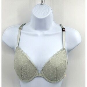 VICTORIA SECRET RACERBACK DEMI BRA Women's‎ Size 32 DD Light Green NEW
